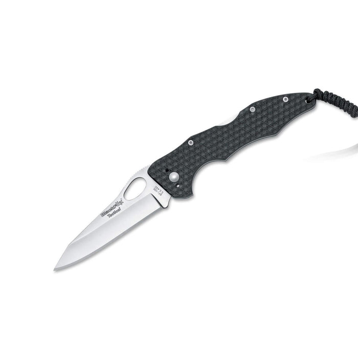 Klappmesser der Marke Fox Knives mit satinierter 440-Edelstahlklinge und G10-Griff – GoMilitar