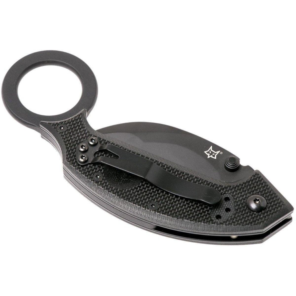 Fox Knives Brand Italy Chiropteka Klappmesser Karambit Edelstahl schwarz