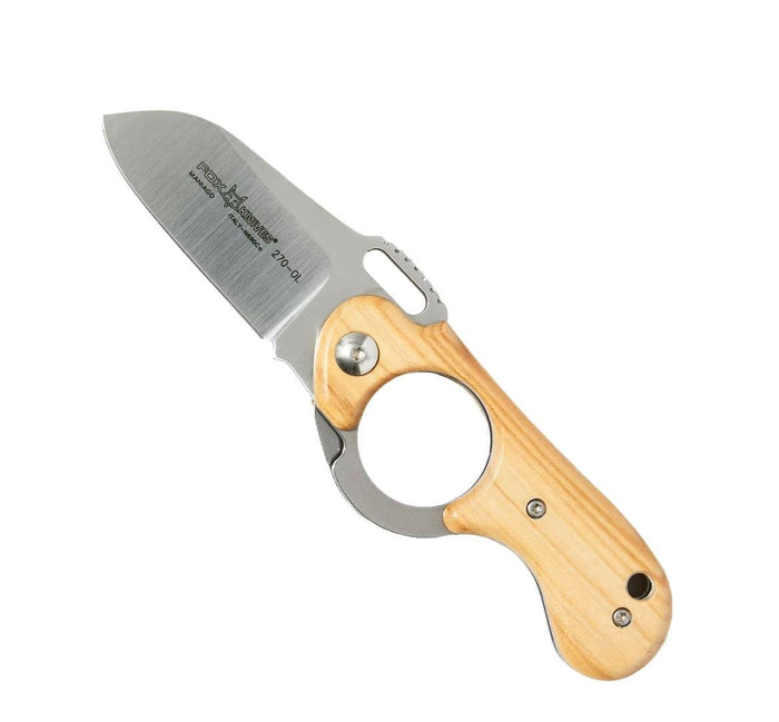 Fox Knives Brand Italy Elite Klappmesser mit Griff aus Edelstahl und Olivenholz – GoMilitar