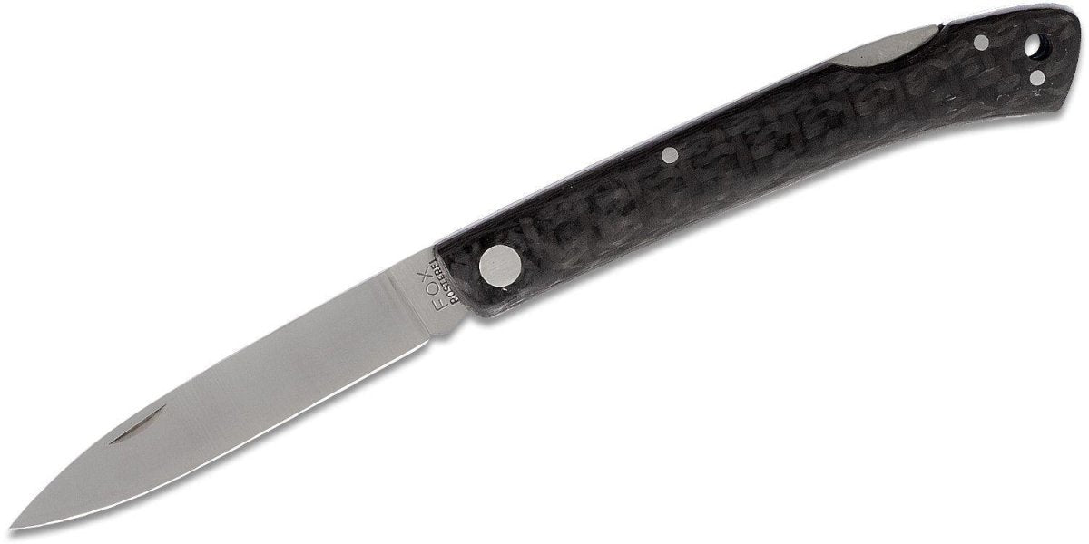Fox Knives Brand Italy Klappmesser aus Edelstahl 440C, Griff aus Kohlefaser
