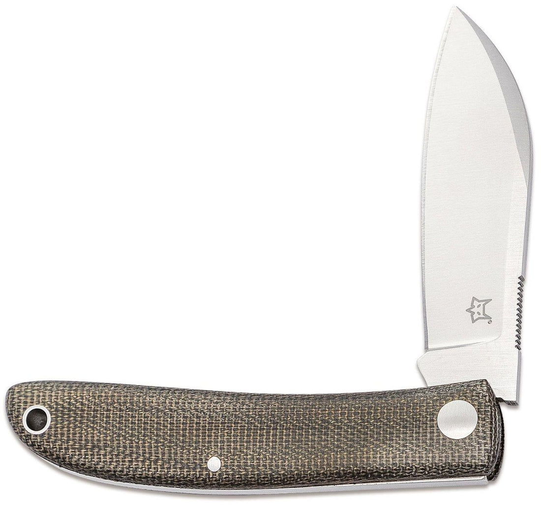 Coltello chiudibile Fox Knives Marca Italia Livri in acciaio inox M390 Verde Micarta
