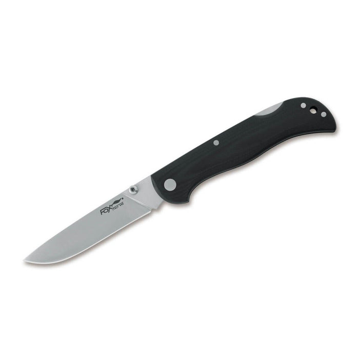 Fox Knives Brand Italy Modell 500 schwarzes Klapptaschenmesser aus Edelstahl – GoMilitar