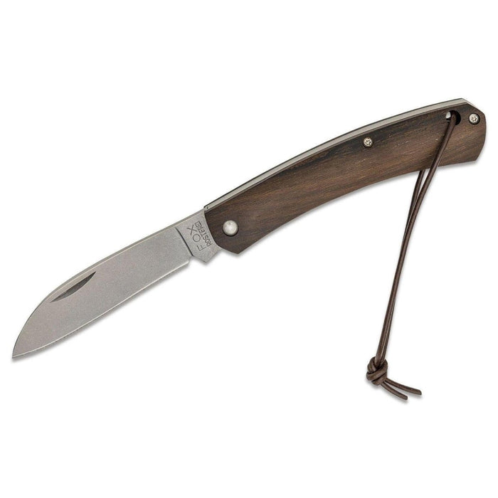 Fox Knives Brand Italy Segel-Klappmesser, Griff aus Ziricote-Holz aus Edelstahl – GoMilitar
