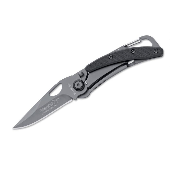 Fox Knives Klappmesser mit schwarzem Titan beschichtetem 440-Stahl-Aluminium-Griff – GoMilitar