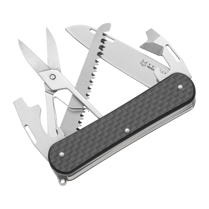 Fox Knives VULPIS FX-VP130-SF5 CF Couteau de poche multi-outils en acier inoxydable M390 - GoMilitar