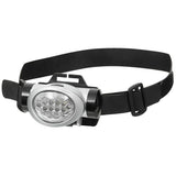 Fox Outdoor-Stirnlampe, 8 weiße, 2 rote LEDs, verstellbarer Winkel, spritzwassergeschützt, schwarz