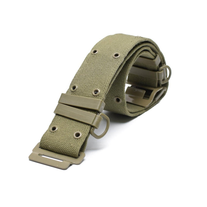 Cintura da combattimento tattica pesante kaki dell'esercito francese con cinturino in tela regolabile e sistema di attacco Alice