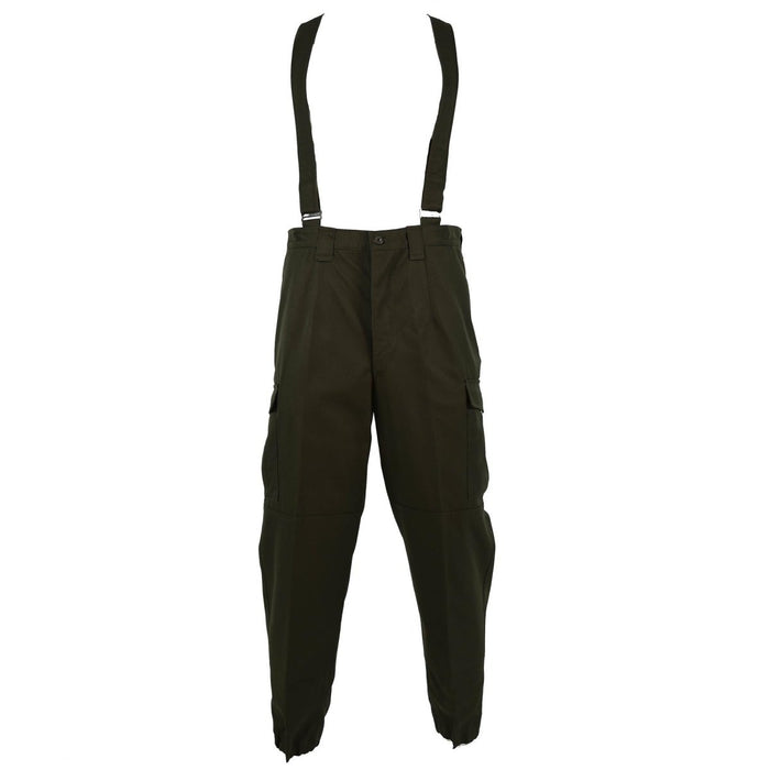 Echte österreichische Armee-Kampfhose, Latz, Militär-Oliv, OD-Overall mit Hosenträgern, NEU – GoMilitar