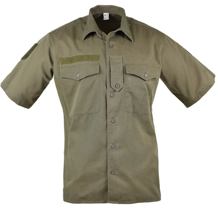 Autentica camicia dell'esercito austriaco M65 O.D Combattimento militare Manica corta Oliva BDU - GoMilitar
