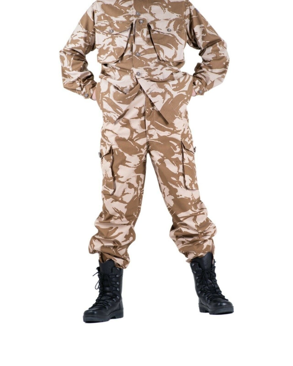 Véritable pantalon de combat de l'armée britannique Pantalon militaire du désert coupe-vent NEUF