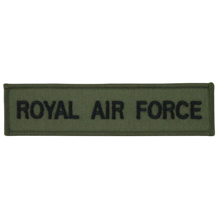 Véritable patch en tissu de la Royal Air Force de l'armée britannique avec support auto-agrippant pour les uniformes et équipements militaires.