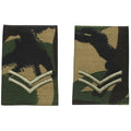 Echte britische Armee Schulterschlaufen Stoff CORPORAL Militärische Insignia DPM Camo