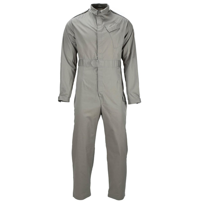 Echter britischer Mechaniker-Overall in Militärgrau mit verstellbarer Taille, langlebig und leicht für harte Bedingungen.