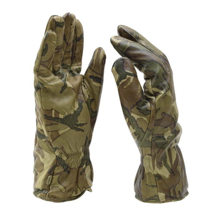 Paio di guanti da combattimento coibentati in vera pelle militare britannica MK II in mimetica MTP con imbottitura e cuciture rinforzate