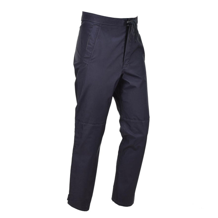 Original wasserdichte Regenhose der britischen Polizei in Blau, konzipiert für Schutz vor nassem Wetter und Haltbarkeit im Freien.