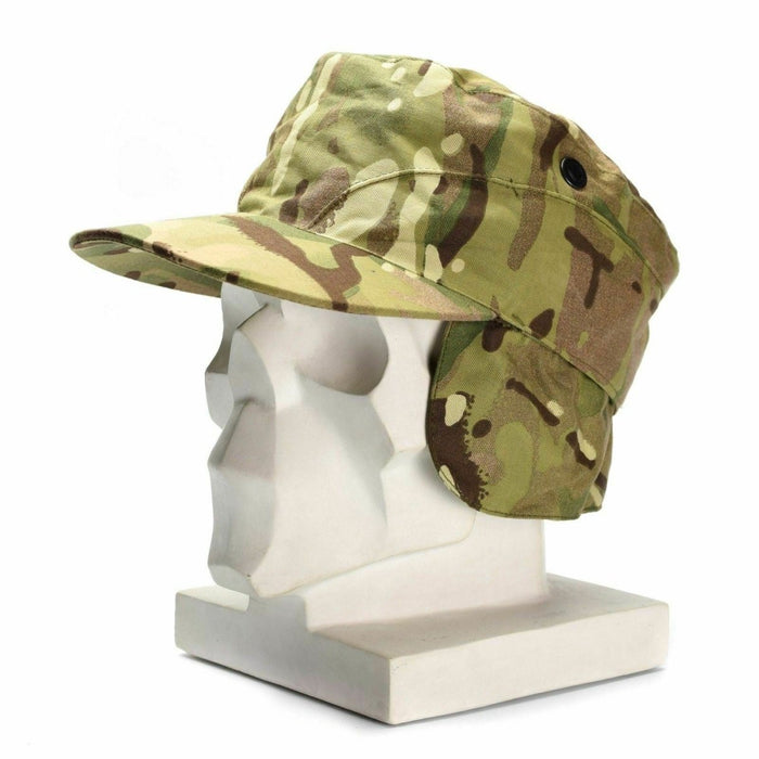 Véritable casquette à cache-oreilles de l'armée britannique britannique, chapeau militaire de camouflage MTP multicam - GoMilitar