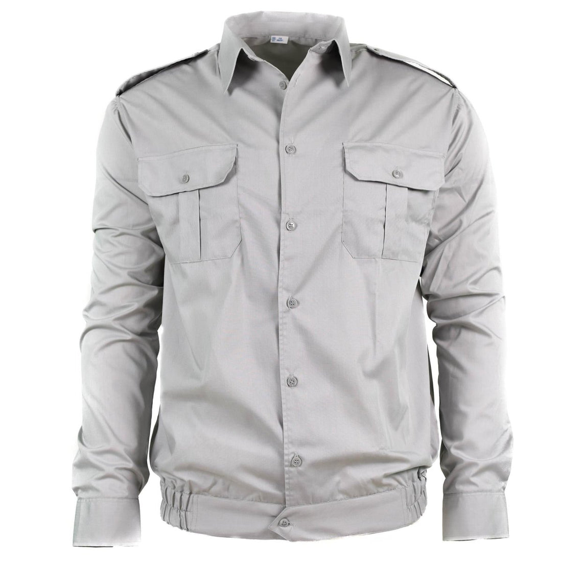 Autentica camicia grigia di cotone bulgaro cotone manica lunga militare non emessa