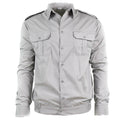 Autentica camicia grigia di cotone bulgaro cotone manica lunga militare non emessa