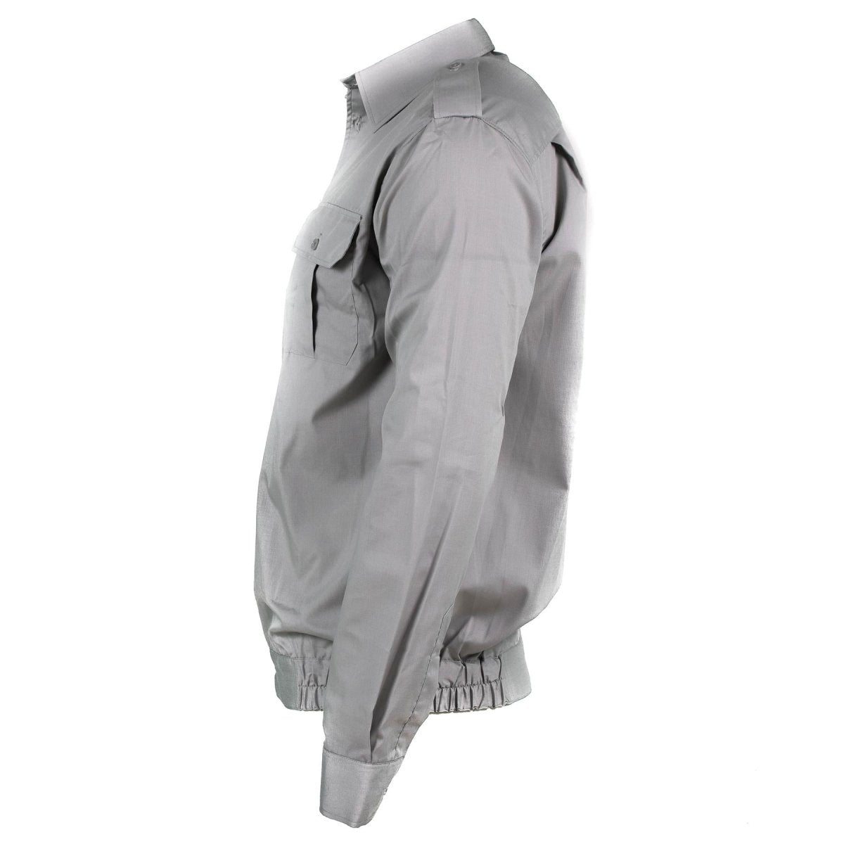Autentica camicia grigia di cotone bulgaro cotone manica lunga militare non emessa