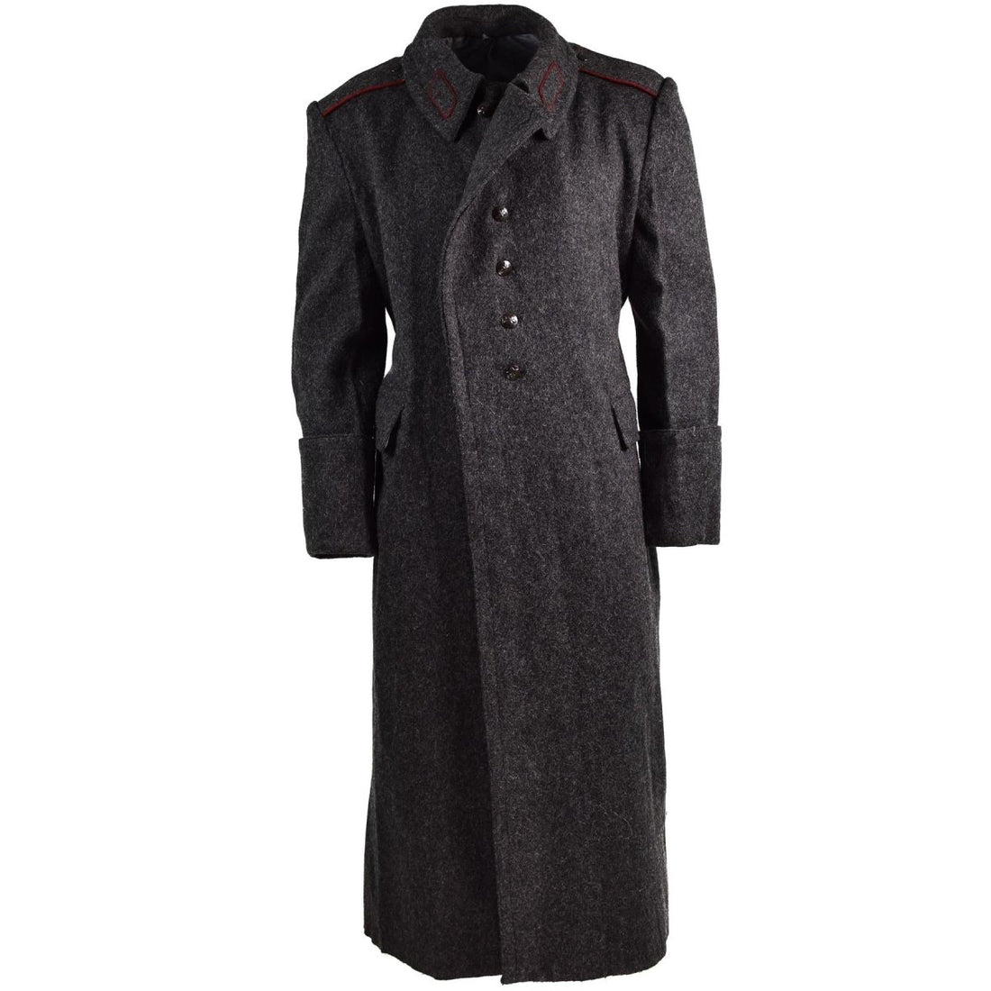 Autentico trench bulgaro su lana militare di lana militare pesante shinel invernale