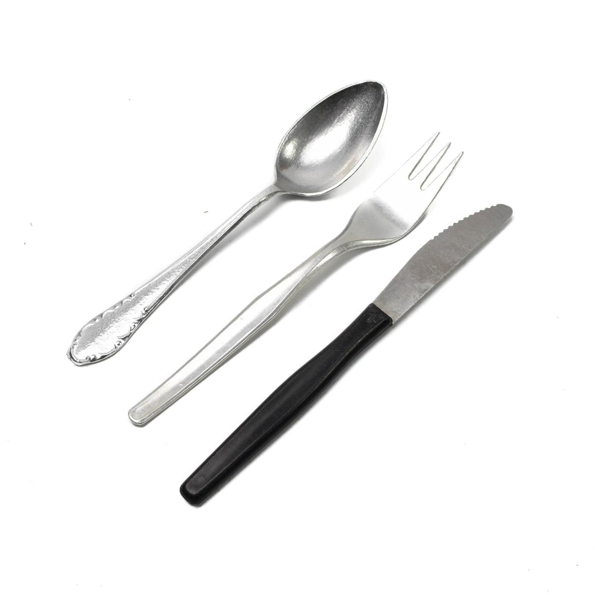 Véritable ensemble de couverts en aluminium de l'armée tchèque 3 pièces sac blanc surplus militaire