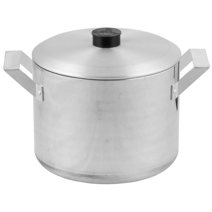 Véritable marmite de l'armée tchèque avec couvercle 2 l en aluminium, batterie de cuisine militaire de 0,5 gal - GoMilitar