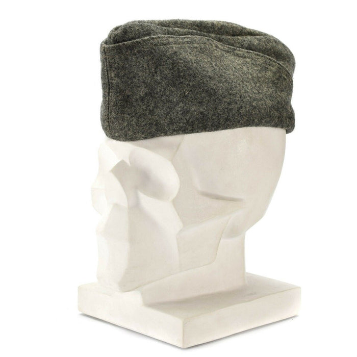 Berretto laterale in vera lana dell'esercito danese, cappello da guarnigione da combattimento sul campo militare grigio, anni '50 - GoMilitar