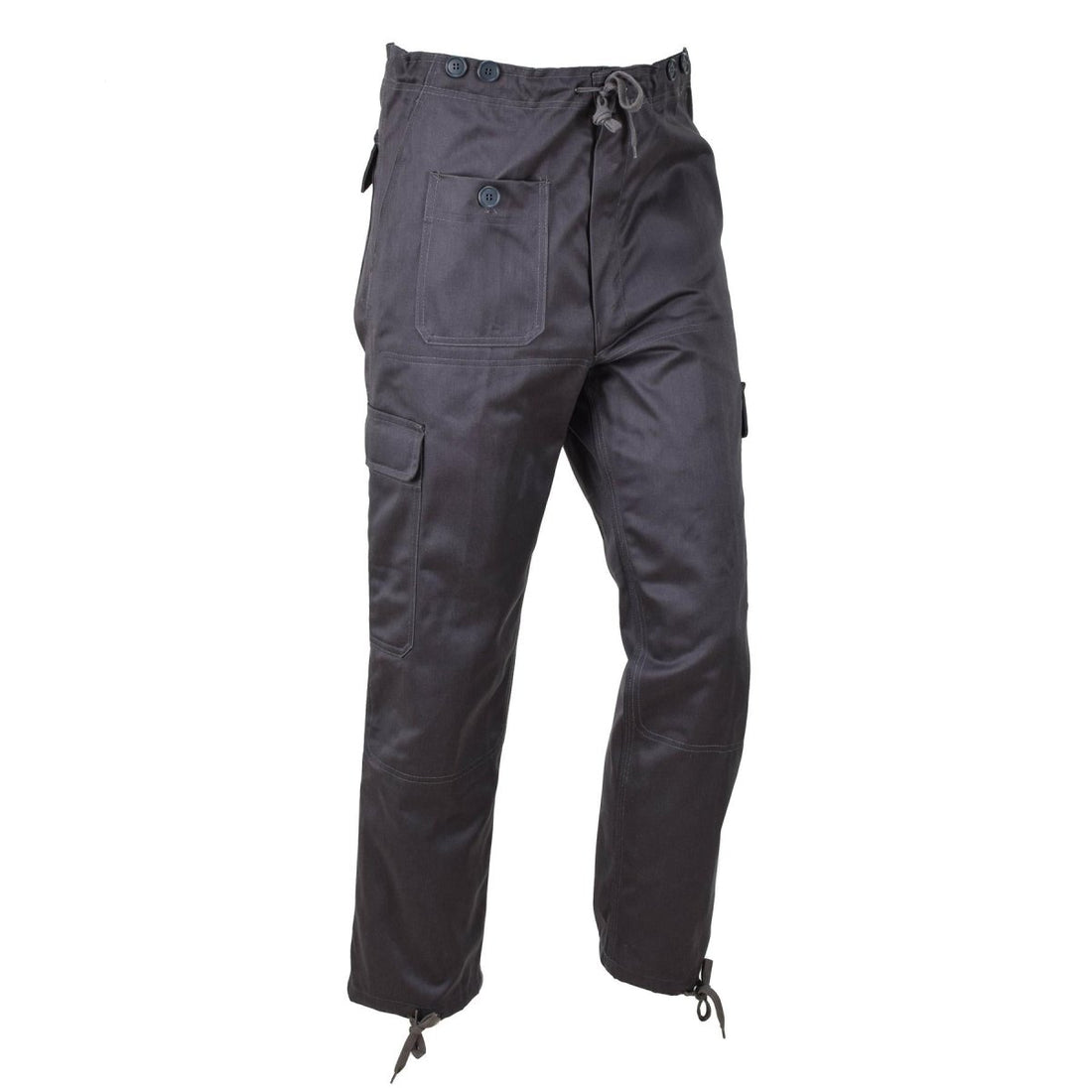 Genuini pantaloni di lavoro grigio dell'esercito m71 genuini pantaloni vintage regolabili nuovi