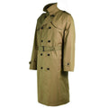 Echter Mantel der niederländischen Armee, Khaki, langer Offiziers-Trenchcoat mit Futter, NEU