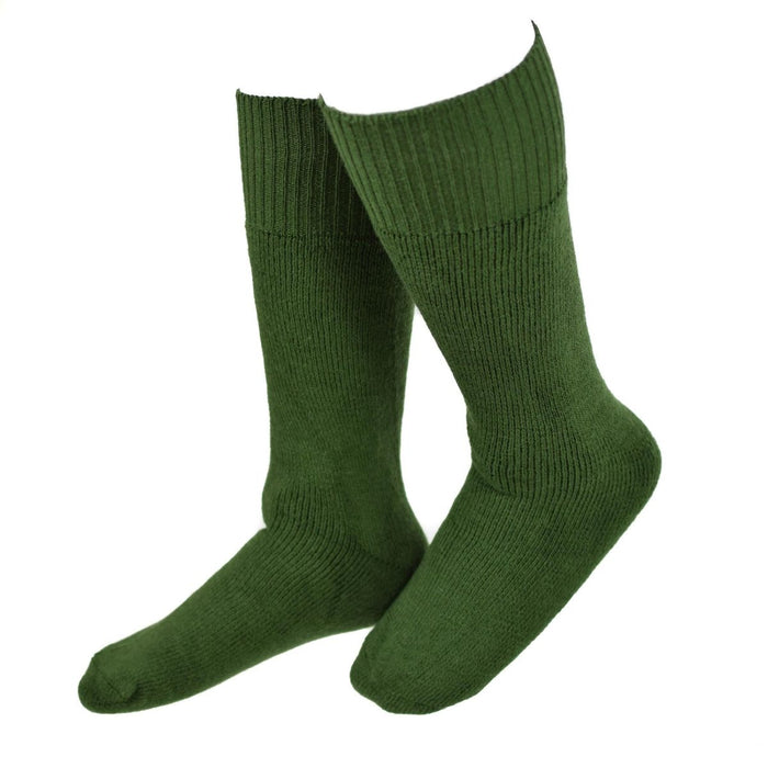 Echte Socken der niederländischen Armee, militärgrüne lange Crew-Stiefel-Thermowolle aus 3er- bis 5er-Pack NEU – GoMilitar