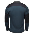 Pull militaire néerlandais authentique en tricot côtelé bleu pour temps froid