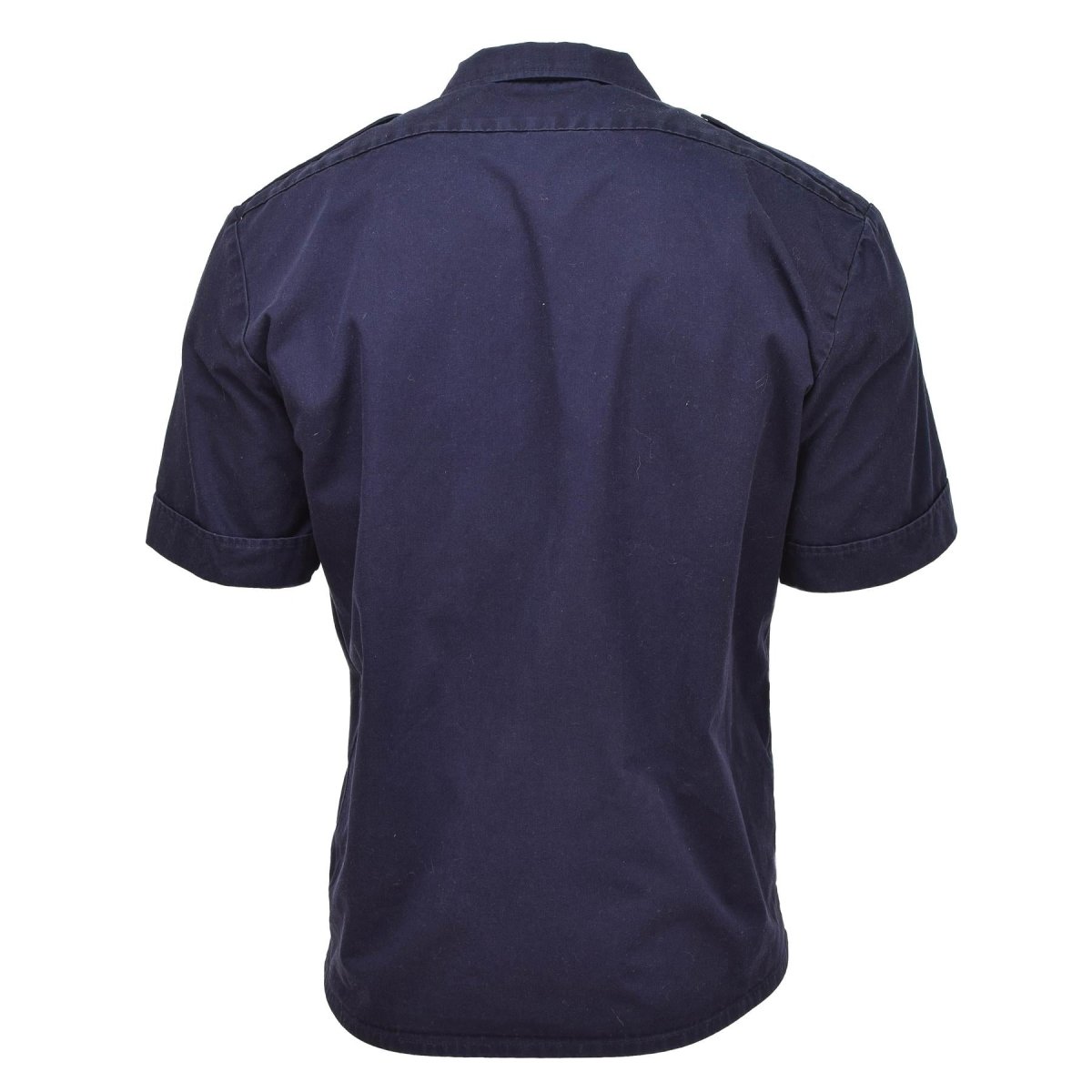 Genuine Dutch military shirts short sleeves buttoned solid blue military surplus