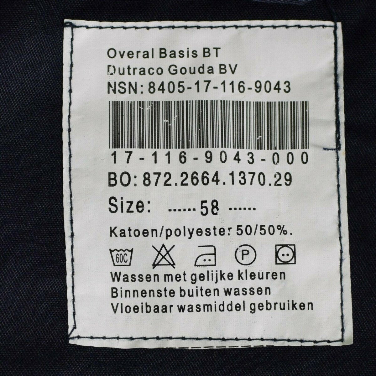 Genuine Dutch Navy coverall Army Jumpsuit Blue Boilersuit Protective Work Gear