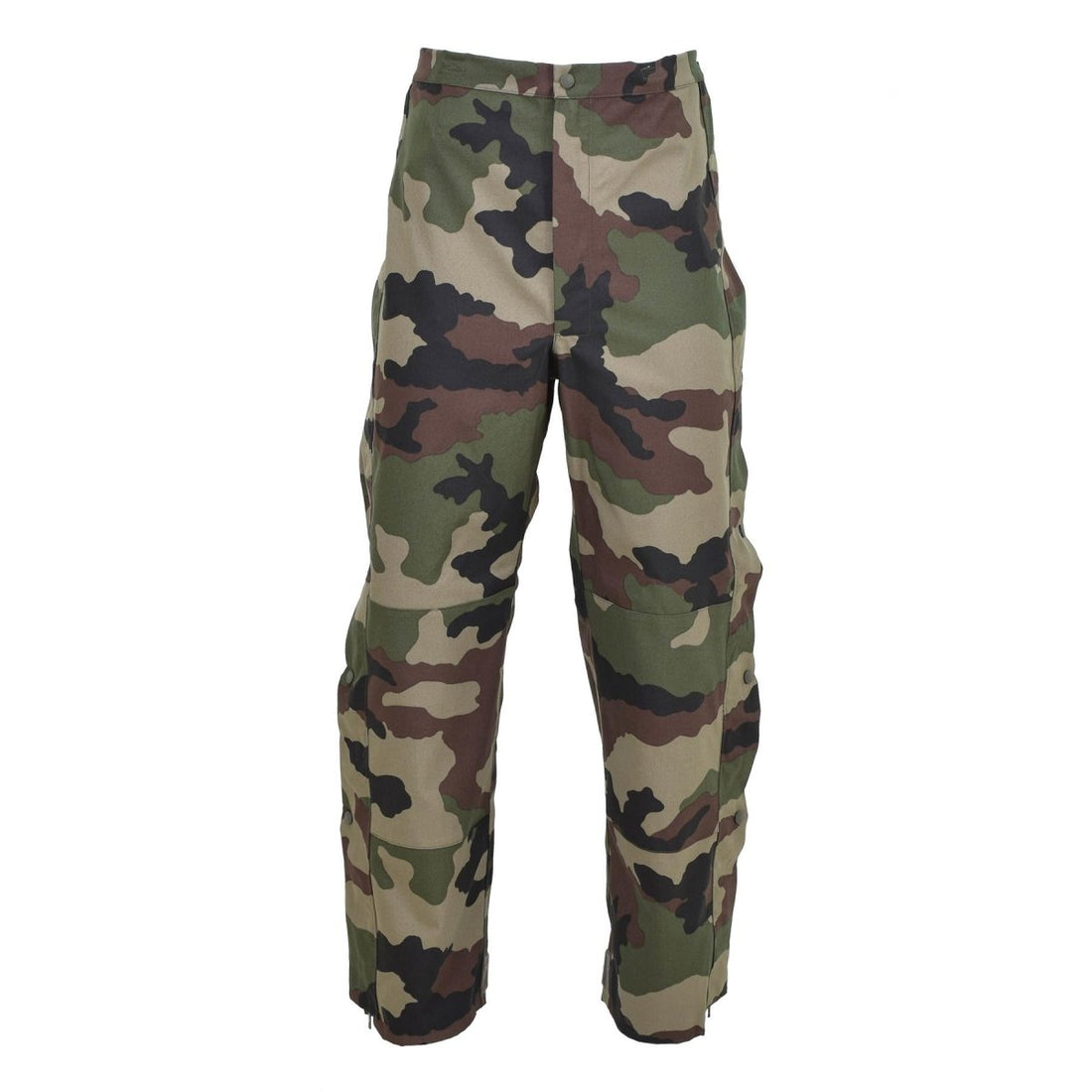 Pantaloni di pioggia dell'esercito francese autentico Trilamini impermeabili in generale con parentesi graffe nuove