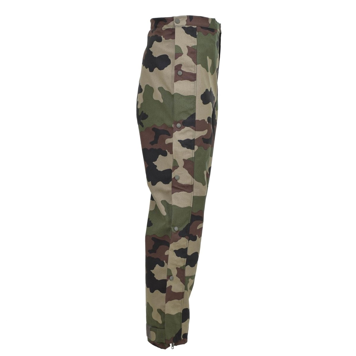Pantaloni di pioggia dell'esercito francese autentico Trilamini impermeabili in generale con parentesi graffe nuove