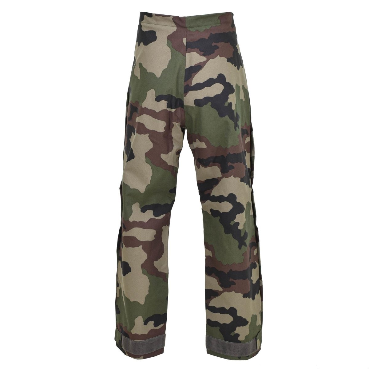 Pantaloni di pioggia dell'esercito francese autentico Trilamini impermeabili in generale con parentesi graffe nuove