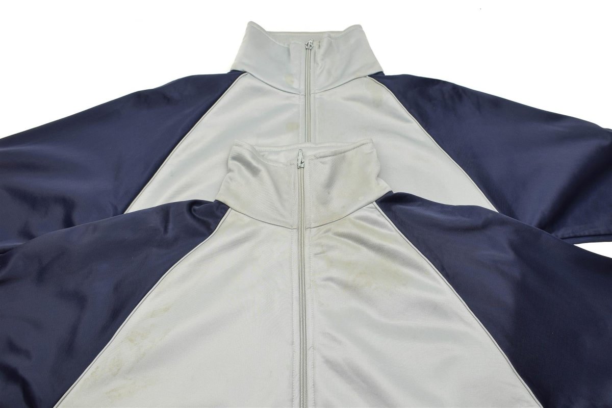 Genuine French Military school sweatshirt sports jacket running hiking grey blue