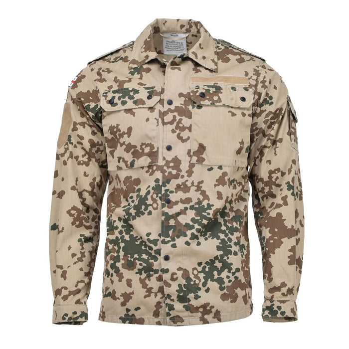 Blusa da campo autentica dell'esercito georgiano con motivo mimetico Tropentarn per uso tattico ed esterno in ambienti caldi e aridi