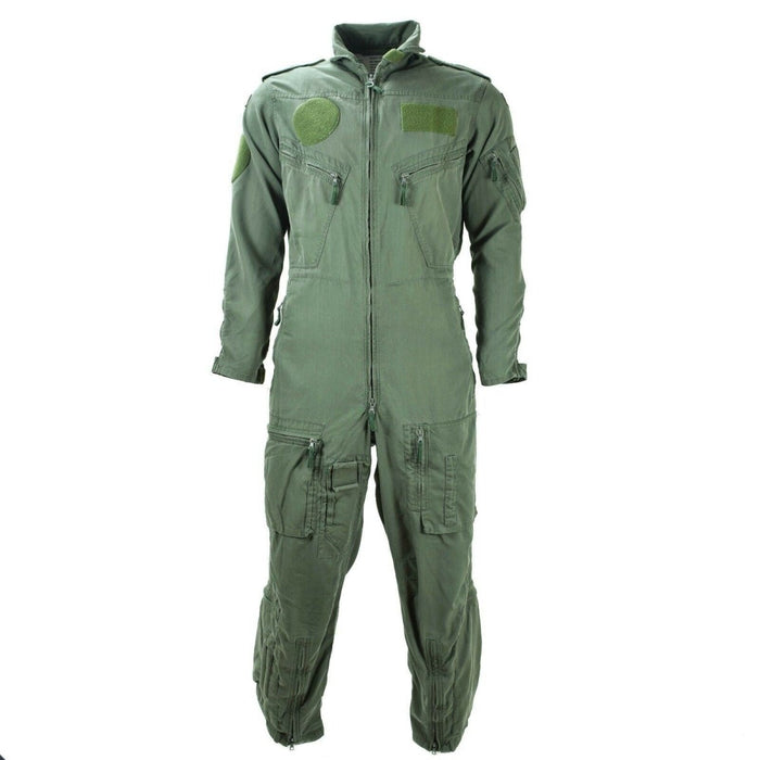 Echter Fluganzug-Overall aus Aramidfaser der Bundeswehr, Pilotenoverall, Grün – GoMilitar