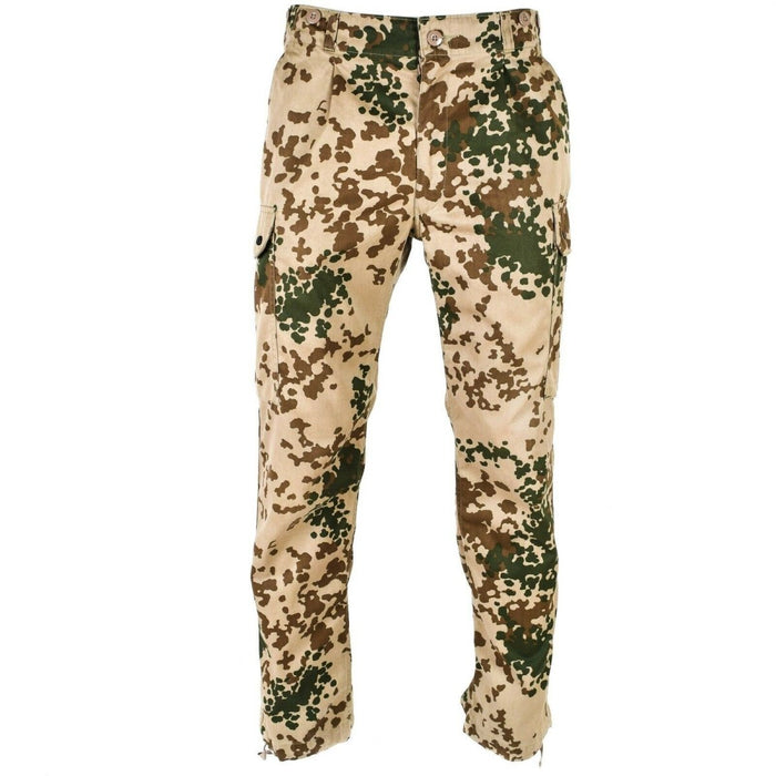 Véritable pantalon de camouflage tropical du désert de l'armée allemande avec poches cargo et bas réglables pour une utilisation en extérieur