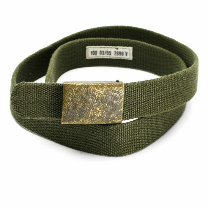 Pantaloni da combattimento in tela con cintura militare autentica dell'esercito tedesco con fibbia - GoMilitar
