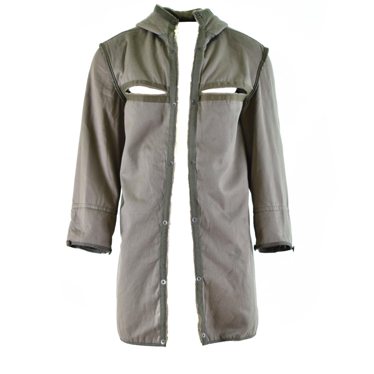 Véritable parka de l'armée allemande, veste militaire excédentaire, manteau long, doublure d'hiver
