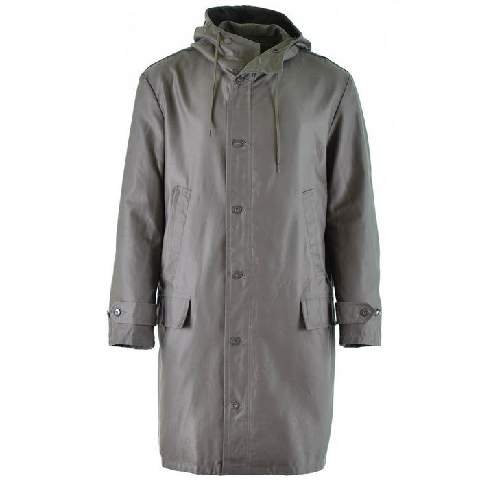 Echter deutscher Armee-Parka, olivfarbene Militär-Überschussjacke, langer Mantel, OD, Vintage, NEU – GoMilitar