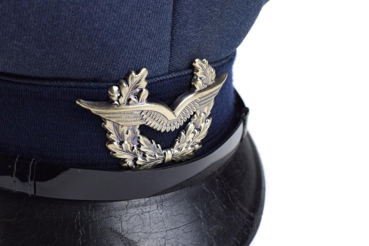 Genuine German army visor cap. Air forces military peaked hat luftware NEW