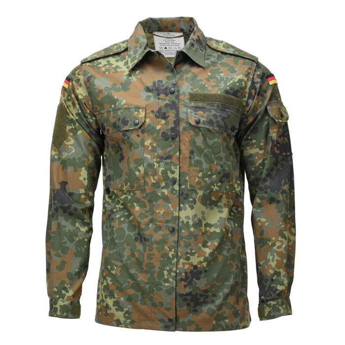 Camicia da campo da donna Flecktarn Camo con chiusura con bottoni automatici