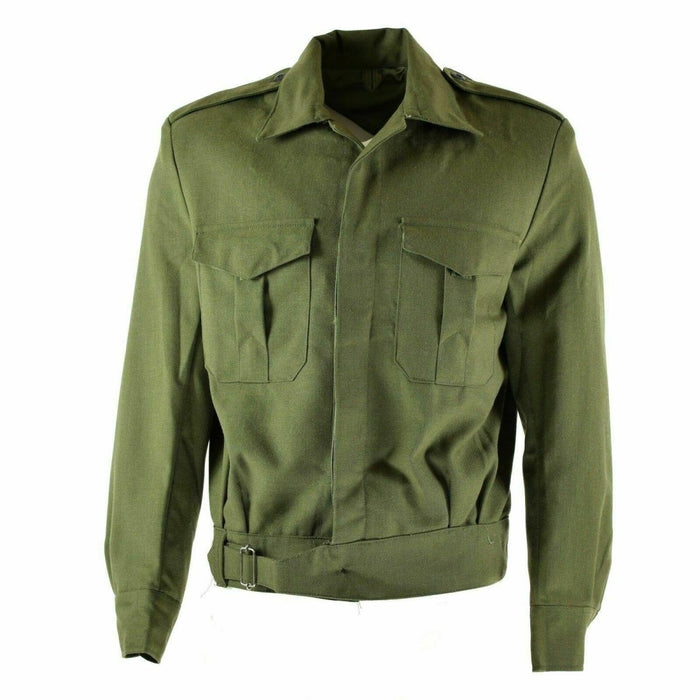 Giacca Field Ike autentica dell'esercito greco gabardine lana blaze Militare oliva NOVITÀ - GoMilitar