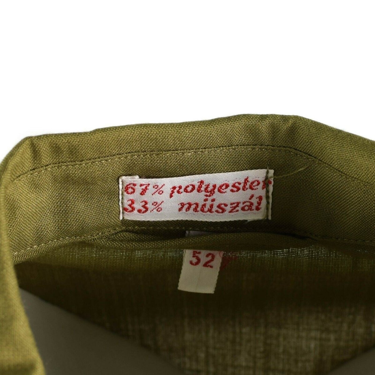Autentica camicia dell'esercito ungherese kaki ufficiale militare a manica lunga nuova