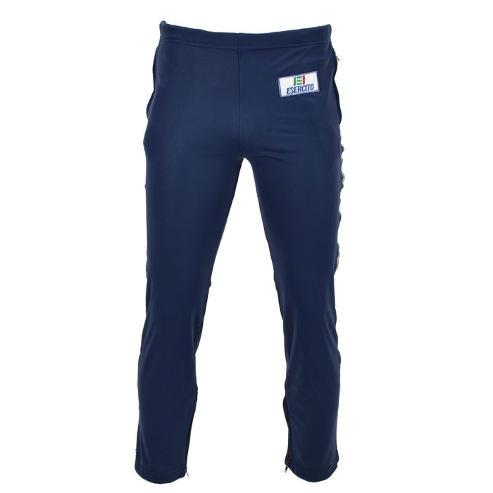 Pantaloni sportivi militari italiani autentici Polsini alla caviglia con zip con logo Esercito Blu - GoMilitar