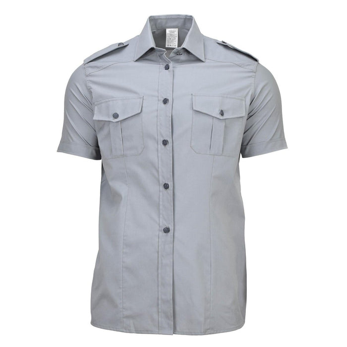 Camicia classica militare italiana autentica a maniche corte design da donna grigia Novità - GoMilitar