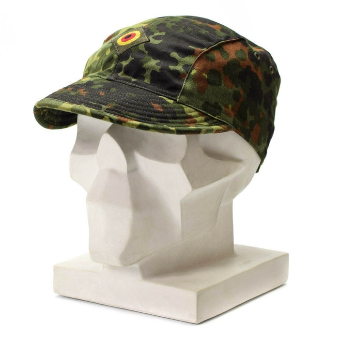 Cappello originale originale dell'aeronautica militare tedesca flecktarn mimetico con visiera militare NUOVO - GoMilitar